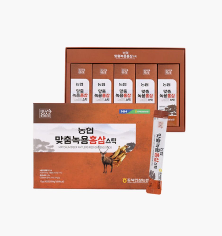 충북인삼농협 맞춤녹용 홍삼스틱 (13ml x 30포)