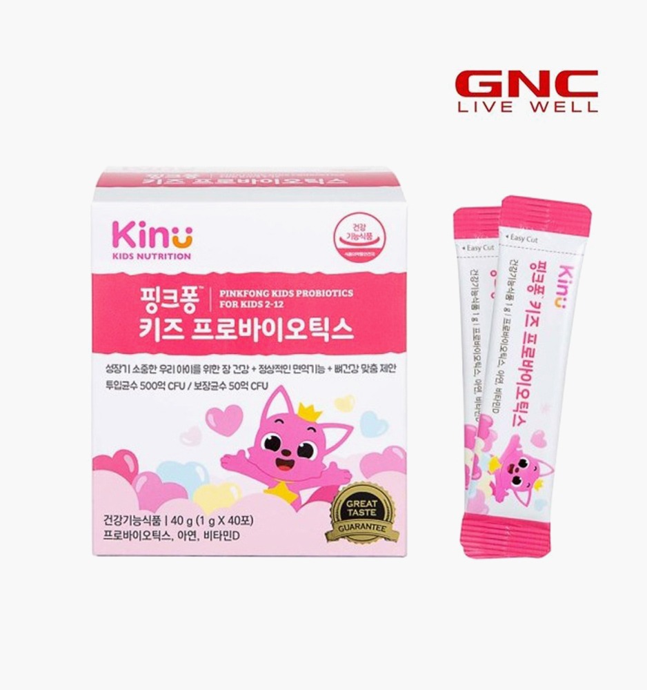 [GNC] 키누 핑크퐁 키즈 프로바이오틱스(40포)